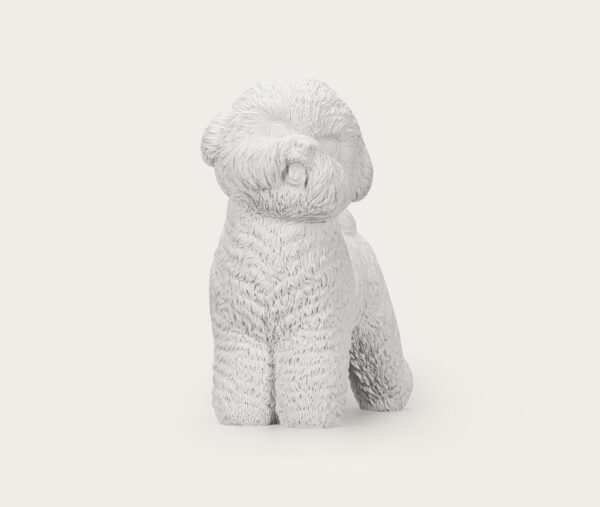 Small dog pet bichon fringe urn