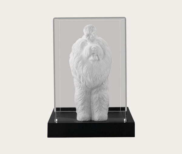 Large dog pet Old English shepherd urn
