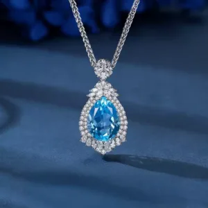 Ocean Heart Pet Necklace Pendant Souvenir