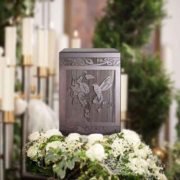 Hand-Carved Personalized Wooden Cat Urn