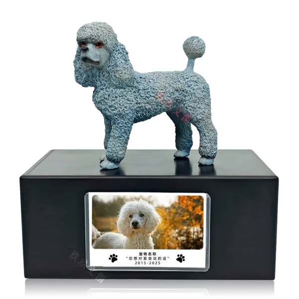 Large Dog Urn With Picture