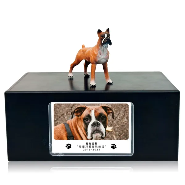 Large Dog Urn With Picture