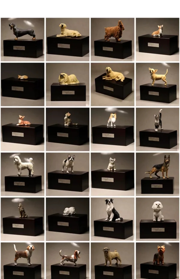High-Quality Dog Sculpture Urn