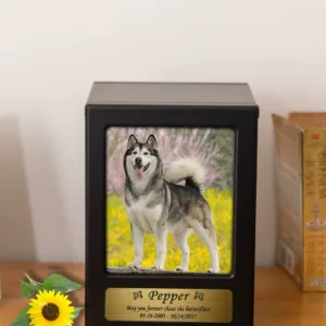 Dog Photo Wooden UrnDog Photo Wooden Urn