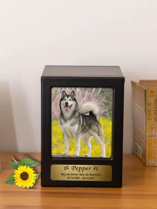 Dog Photo Wooden UrnDog Photo Wooden Urn